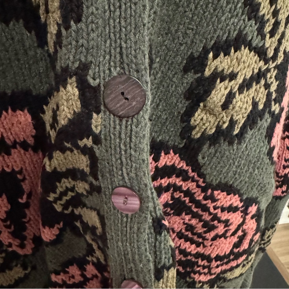 🌹 Vintage Nancy Vale Floral Knit Cardigan (Medium) 🌹 - Picture 6 of 12
